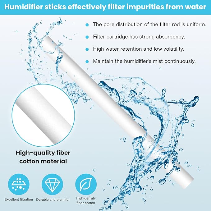 60PCS Humidifier Stick Filter Refill 4 Inch – Universal Cotton Replacement Wicks - Image 4