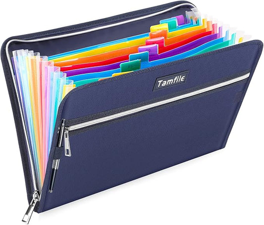 Fireproof Safe Accordion File Organizer Bag Folder, Waterproof Expanding Filing by Tamfile