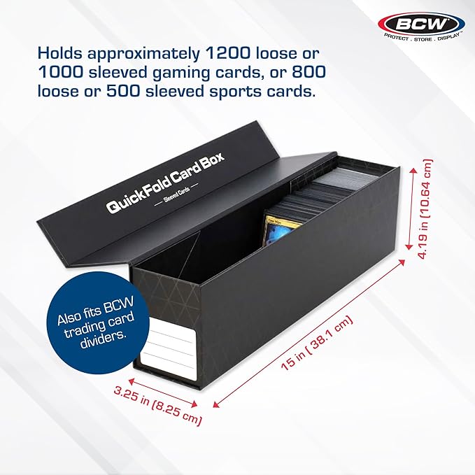 BCW QuickFold Card Storage Box for Sleeved Cards – 3 Pack – Not for Toploaders - Image 3