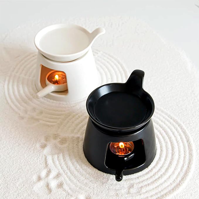 Ceramic Essential Oil Burner, BAOBYAO Wax Melt Burners Humidifier Yoga - Image 8