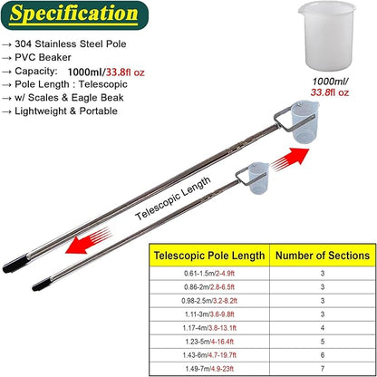 Telescopic Water Sampler with Swivel Pole and Removable Cup - Image 2