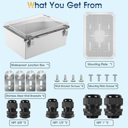Waterproof Outdoor Project ABS Plastic Junction Box IP67 Weatherproof Dustproof - Image 7