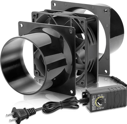 120mm x 38mm 4 Inch Duct Booster Small 12V Exhaust Fan by CoolingFan
