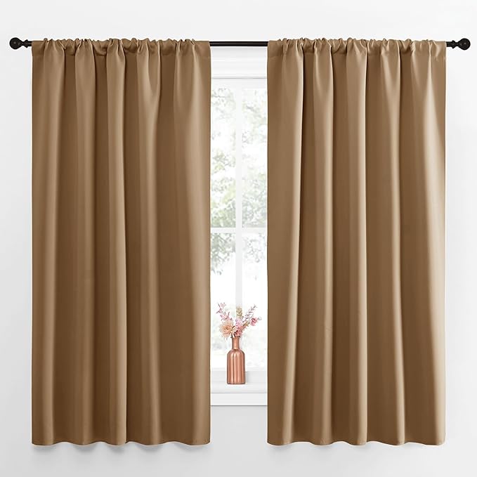 NICETOWN Blackout Curtains for Living Curtains, 52 by 63 Inch, Window Treatment by NICETOWN