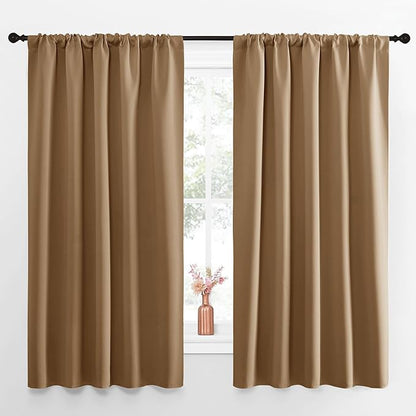 NICETOWN Blackout Curtains for Living Curtains, 52 by 63 Inch, Window Treatment by NICETOWN