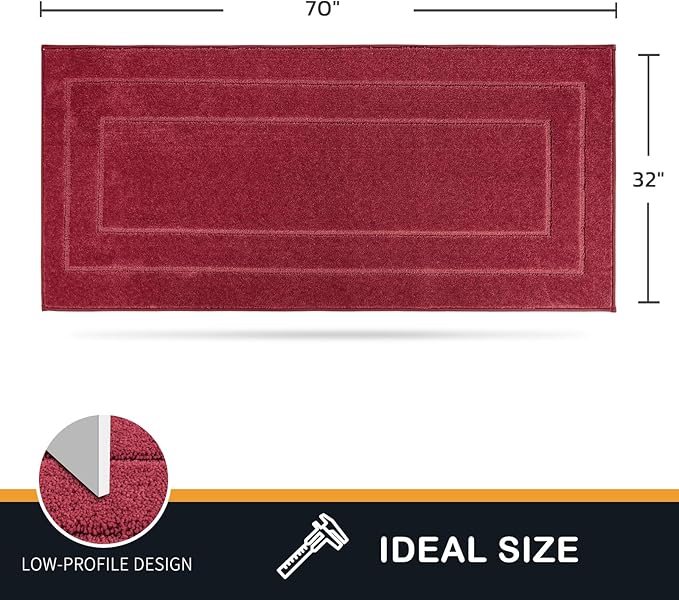 PURRUGS Dirt Trapping Door Mat 32" x 70", Non-Slip/Skid Machine Washable - Image 2