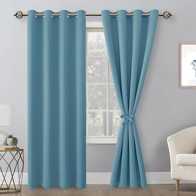 Hiasan Blackout Curtains for Bedroom, 52 x 84 Inches Long - Image 2