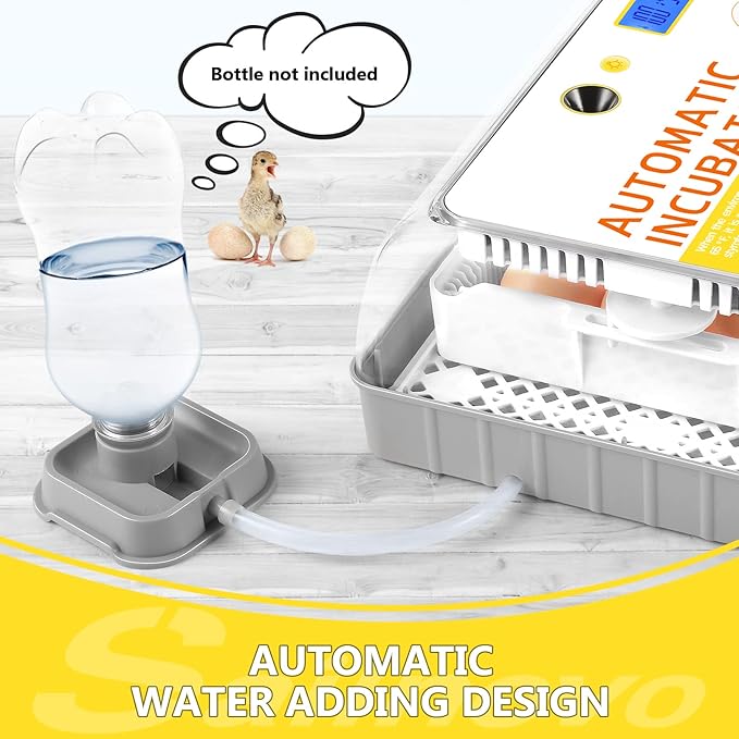 Sailnovo Egg Incubator, 20-60 Eggs Fully Automatic Poultry Hatcher Machine - Image 9