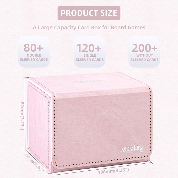 Magic Card Deck Box for MTG Single Deck Card Box fits 100+ TCG Sleeved Cards - Image 2