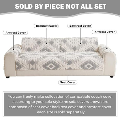 Boho Plush Couch Covers for Sofa Washable, Fuzzy Soft Couch Cover for Sectional - Image 2