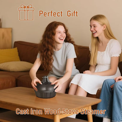 Wood Stove Steamer & Woodstove Steamer Stove Humidifier Cast Iron, 2.4 Qt Round - Image 8