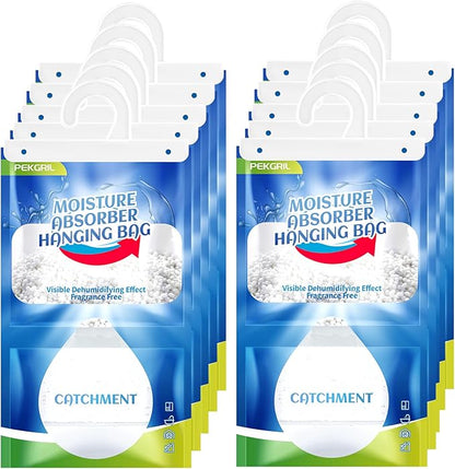 PEKGRIL Moisture Absorber Bags 10 Packs, 15 oz Hanging Dehumidifier Bags by WelcometoPEKGRIL