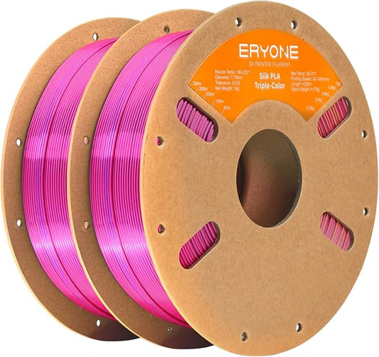 ERYONE Silk Tri Color PLA Filament 3D Printer 1.75mm +/- 0.03mm by ERYONE