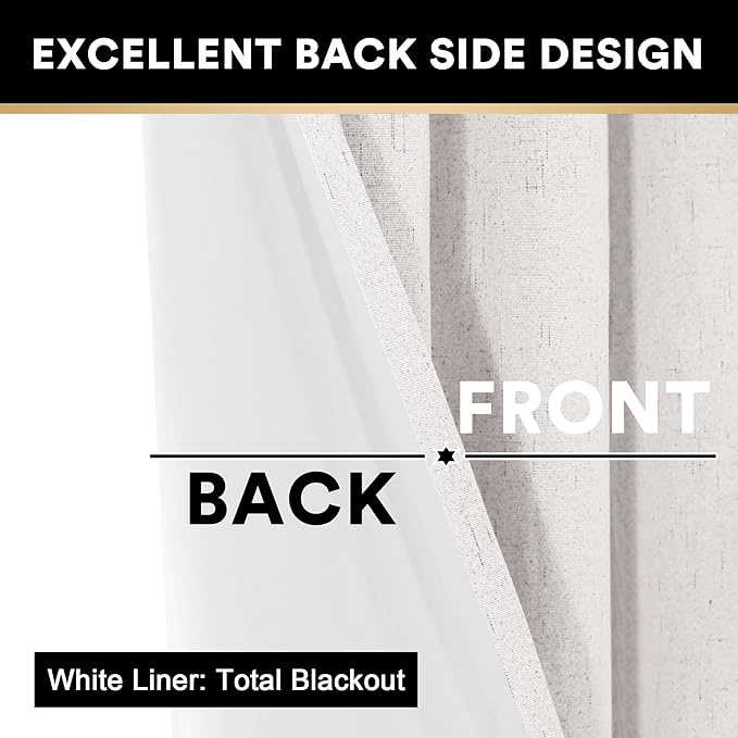 PrinceDeco 100% Blackout Curtains 84 Inches Long - Image 5