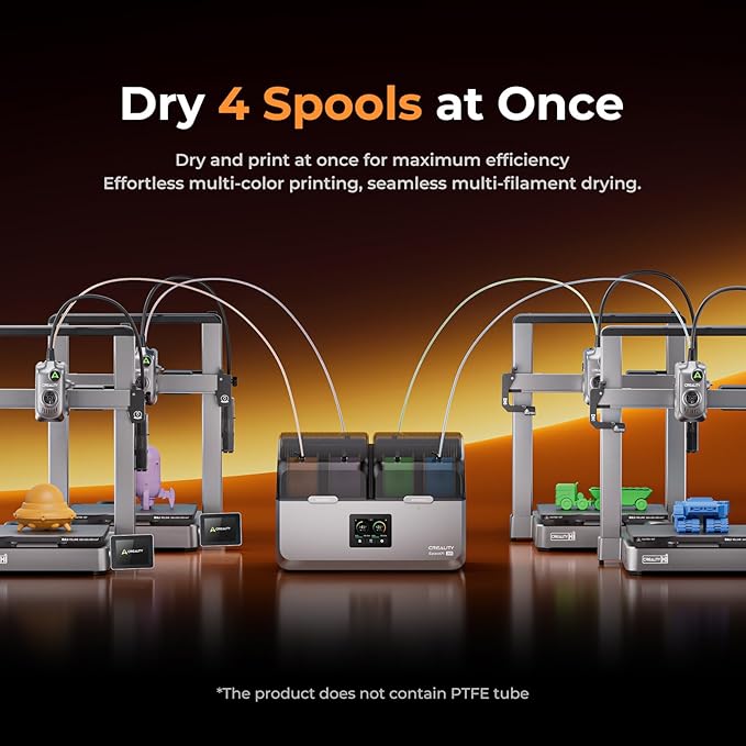 Official CREALITY Space Pi X4 Filament Dryer Box, Dual Chambers 200W PTC Heats - Image 2