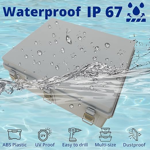 MAKERELE Large Outdoor Junction Box Waterproof IP67 Plastic Electrical Box - Image 3