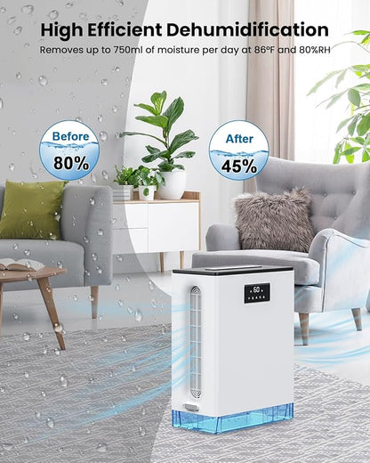 BIZEWO Dehumidifier for Home, Queit Dehumidifiers for Bathroom, RV - Image 3