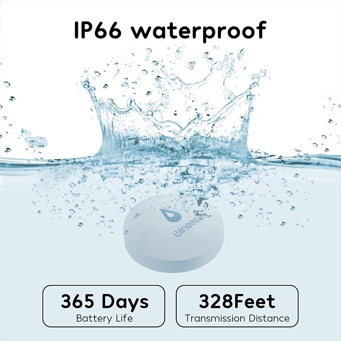 Winees WiFi Water Leak Detector, 3 Pack Water Sensors, Easy Set Up, 100M - Image 3