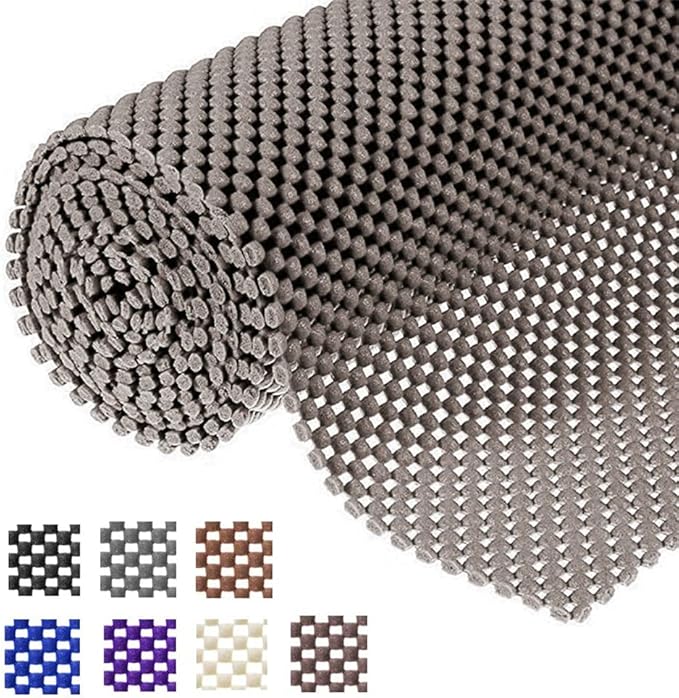 Shelf Liner Drawer Liner Non-Slip Mat Shelves Liners 12" X6.5’ Grid Pattern PVC by L7HWDP