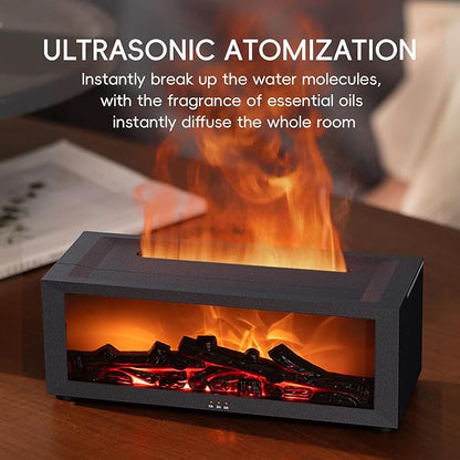 Essential Oil Diffuser, 7 Colors Fireplace Flame Fire Oil Diffuser, 150ml - Image 5