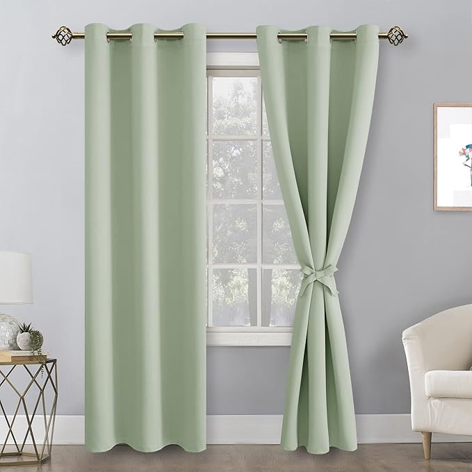 Hiasan Blackout Curtains for Bedroom, 42 x 84 Inches Long - Image 2