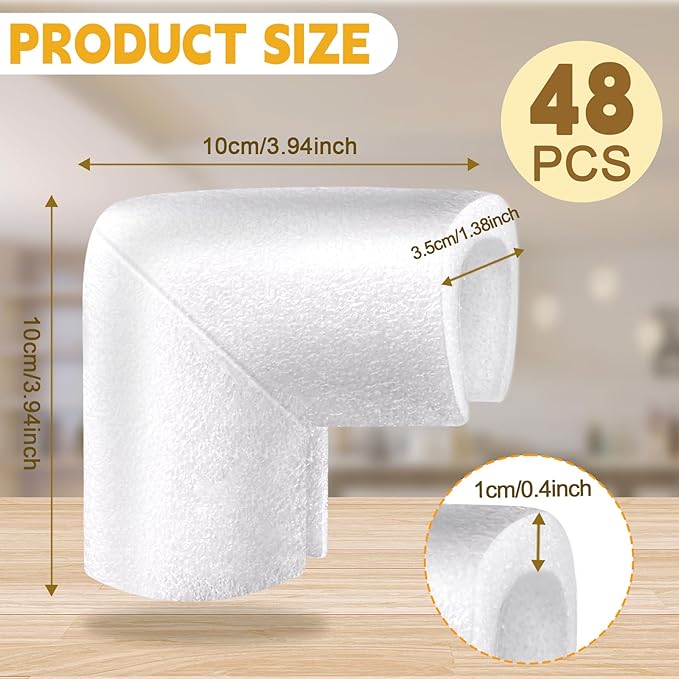 48 Pcs Foam Corner Protectors for Shipping, L-Shaped Edge Guards for TV Moving - Image 2