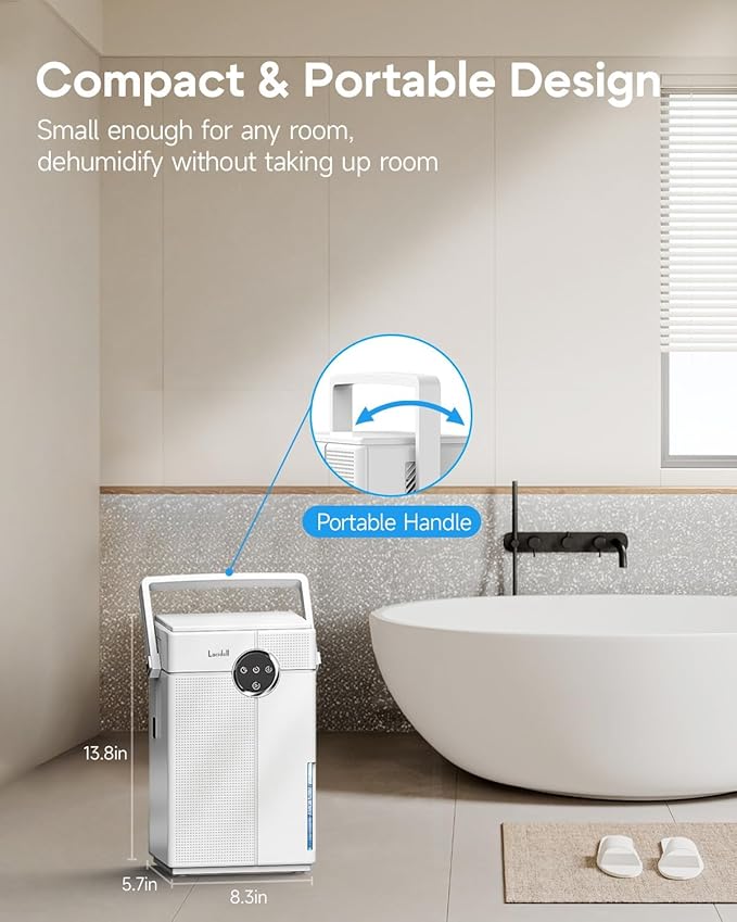Small Dehumidifier with Drain Hose, Portable Dehumidifier - Image 9