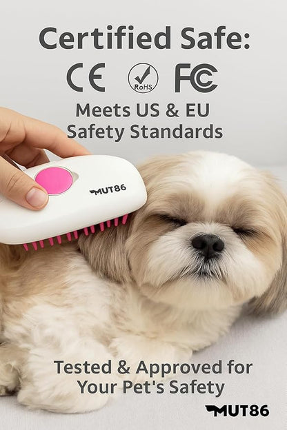 Cat Steam Brush, 3-in-1 Mist Grooming Brush, USB-C Rechargeable Anti-Static - Image 9