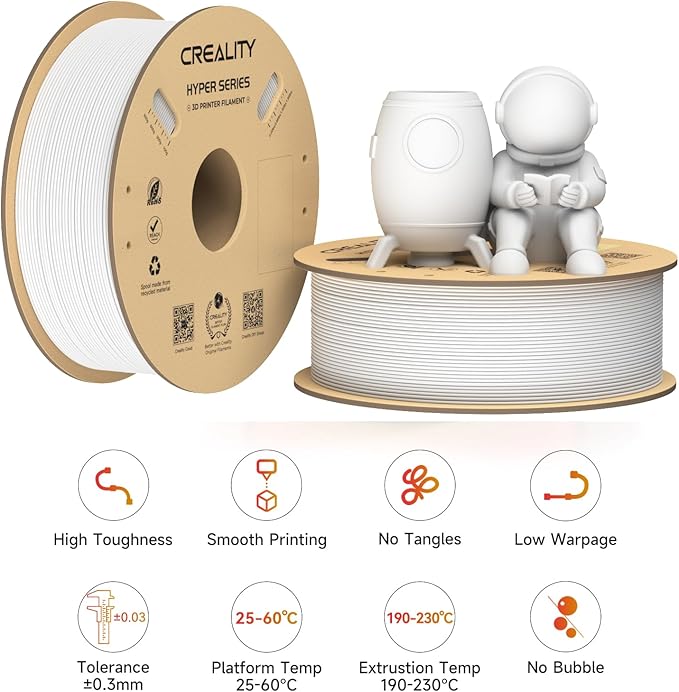 Creality 3D Printer Filament PLA 1.75mm 2KG, Creality Official Hyper PLA - Image 2