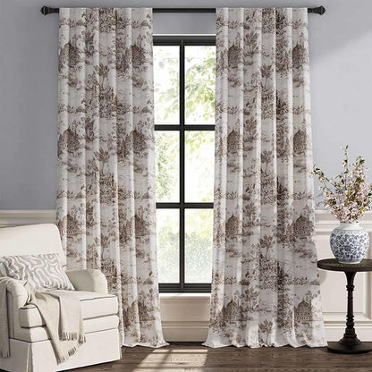 jinchan 95% Blackout Toile Curtains - Image 2