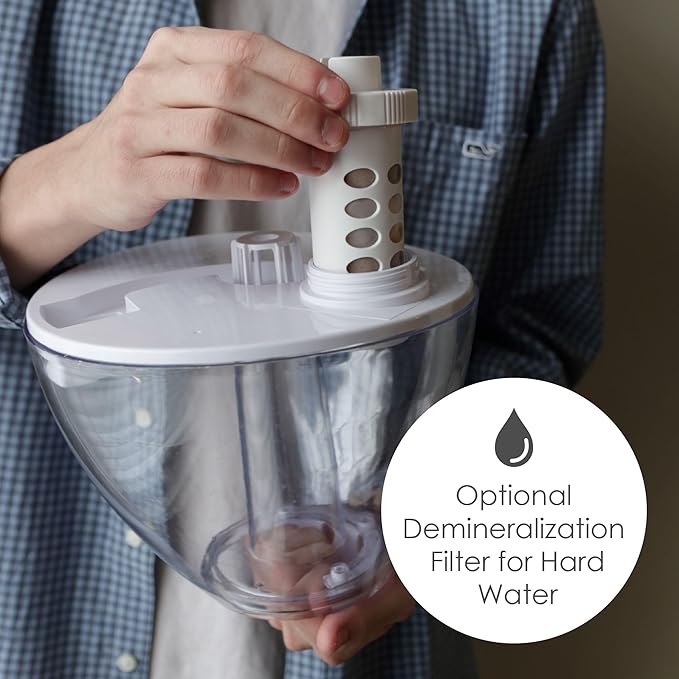 Crane White Teardrop Ultrasonic Cool Mist Humidifier, 1 Gallon Auto Shut-Off - Image 5