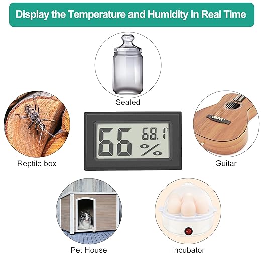 Vaikby 12-Pack Mini Digital Thermometer Hygrometer, Indoor Humidity Monitor - Image 5