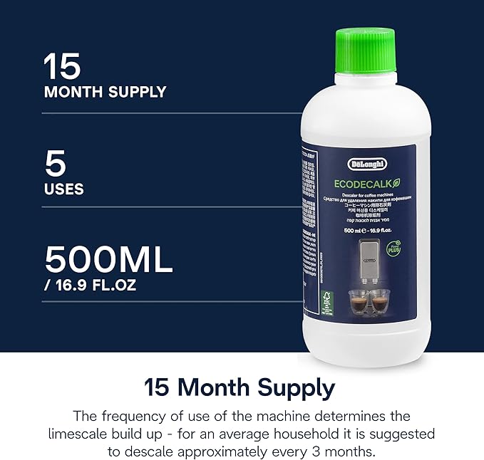 De'Longhi EcoDecalk Descaler 2-Pack, Eco-Friendly Universal Descaling Solution - Image 7