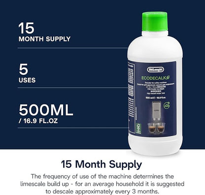 De'Longhi EcoDecalk Descaler 2-Pack, Eco-Friendly Universal Descaling Solution - Image 7