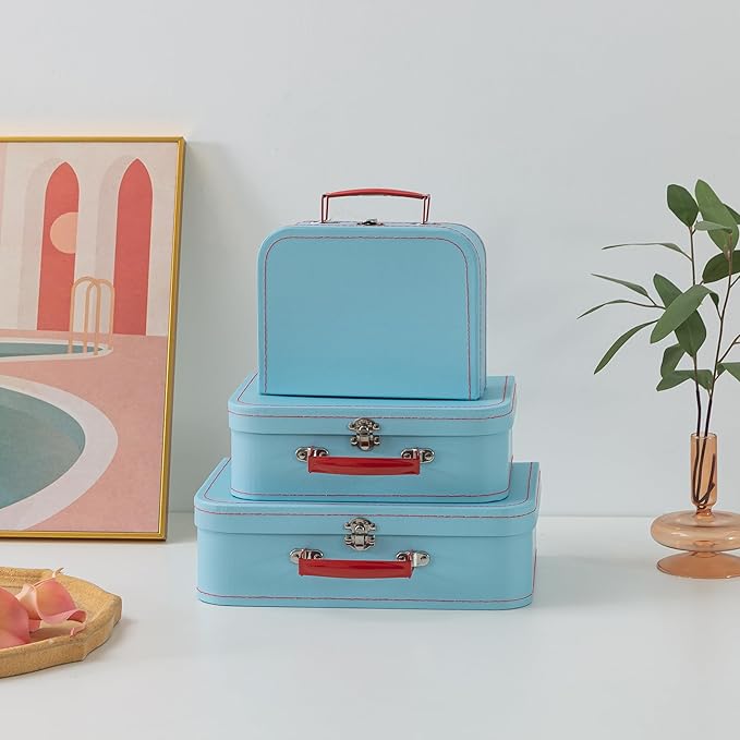 SLPR Paperboard Suitcases Set of 3, Light Blue - Image 6