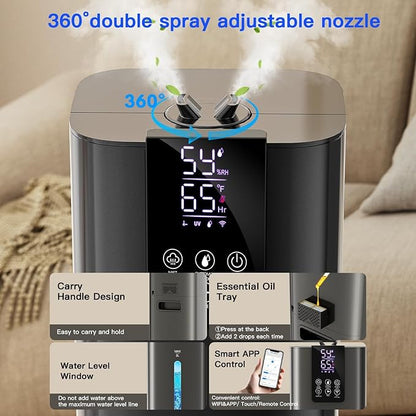 Smart Humidifiers Large Room Bedroom Home, 2.11Gal Quiet Top Fill Cool Mist - Image 6
