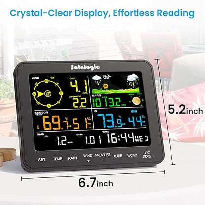 Sainlogic Weather Stations Wireless Indoor Outdoor SA6, Weather Station - Image 2