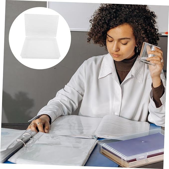 jojofuny Document Organizer Box Transparent Storage Case - Image 9