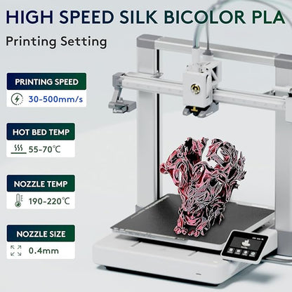 ERYONE Silk Dual Color PLA Filament 3D Printer 1.75mm +/- 0.03mm, Bicolor - Image 2