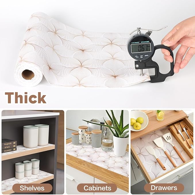 Shelf Liner for Kitchen Cabinets, Non Adhesive Cabinet Liner, Non-Slip Drawer - Image 4