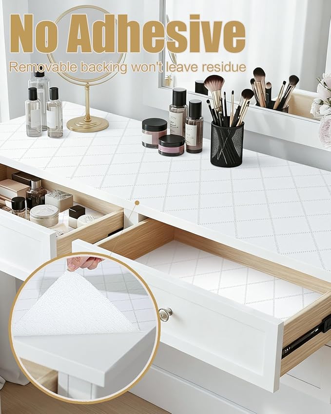 Shelf Liners for Kitchen Cabinets Non-Adhesive 12in x 20FT, Non-Slip Thickened - Image 3