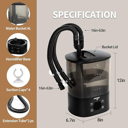 WACOOL Upgraded Digital Timing Reptile Fogger, 4L No Leak Reptile Humidifier - Image 3