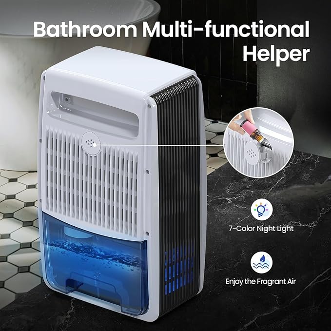 Dehumidifier for Bathroom with Drain Hose, 95 OZ Dehumidifiers for Home Bedroom - Image 8