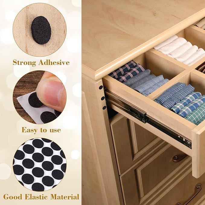504 Pcs Small Felt Furniture Pads, Self-Adhesive EVA Foam Dot Circles, Round - Image 4