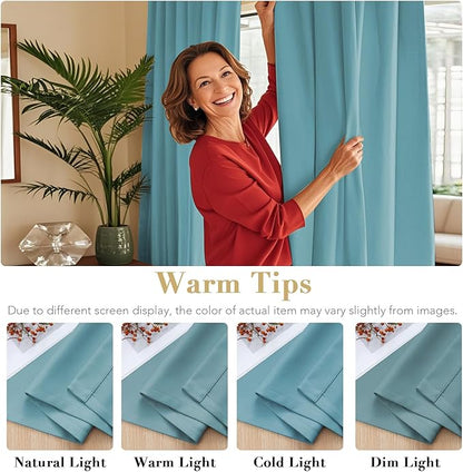 H.VERSAILTEX Blackout Curtains Thermal Insulated Window Treatment Panels Room - Image 6