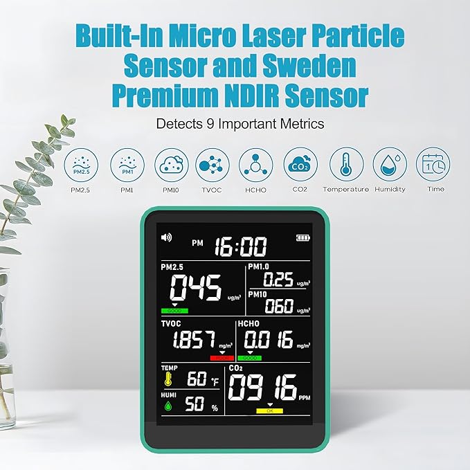 XOOPON 13-in-1 Indoor Air Quality Monitor - Image 2