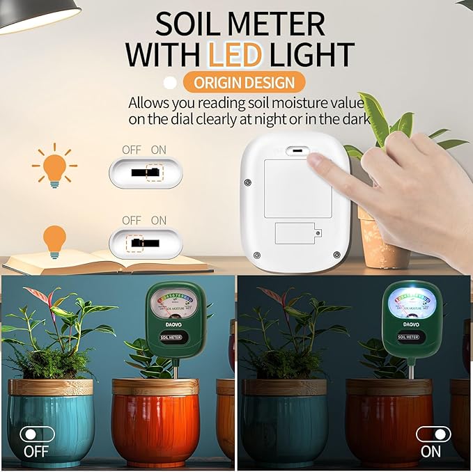 Soil Moisture Meter, Plants Moisture Meter Upgraded-Large Screen-Soil Hygrometer - Image 3