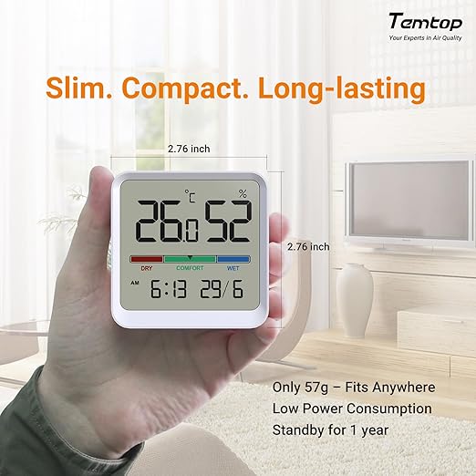 Temtop Indoor Thermometer Hygrometer, Precision Digital Temp/Humidity Monitor - Image 8