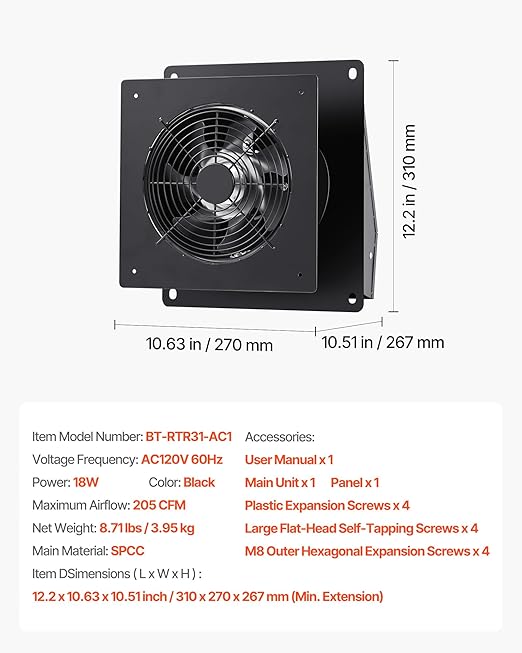 VEVOR Through-The-Wall Ventilation Fan - Image 7