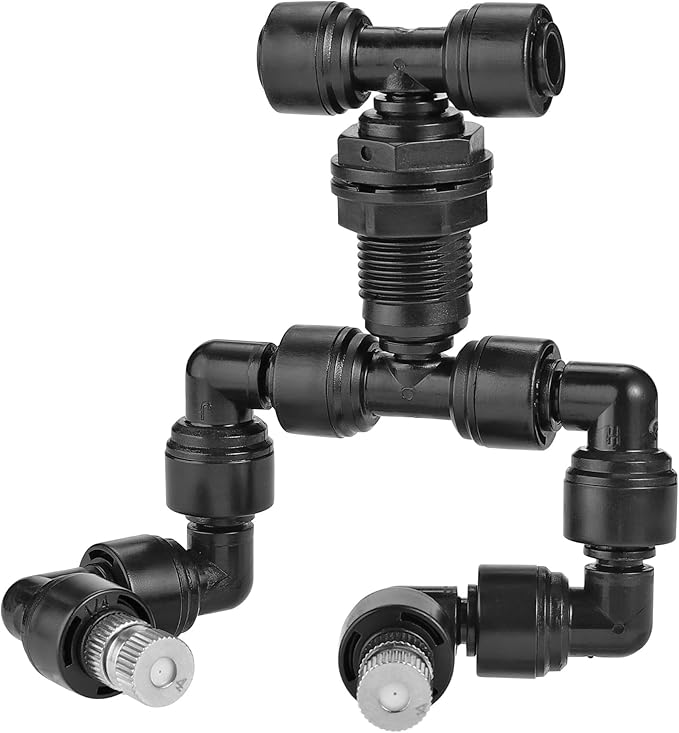 CozyCabin Double Reptile Mister Nozzles, 1/4'' Reptile Misting Spray Nozzle 360 by CozyCabin